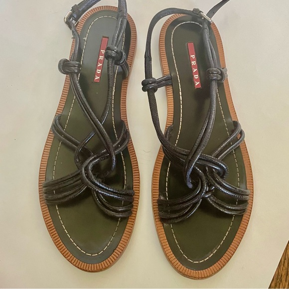 Prada black flat sandals - Picture 2 of 5